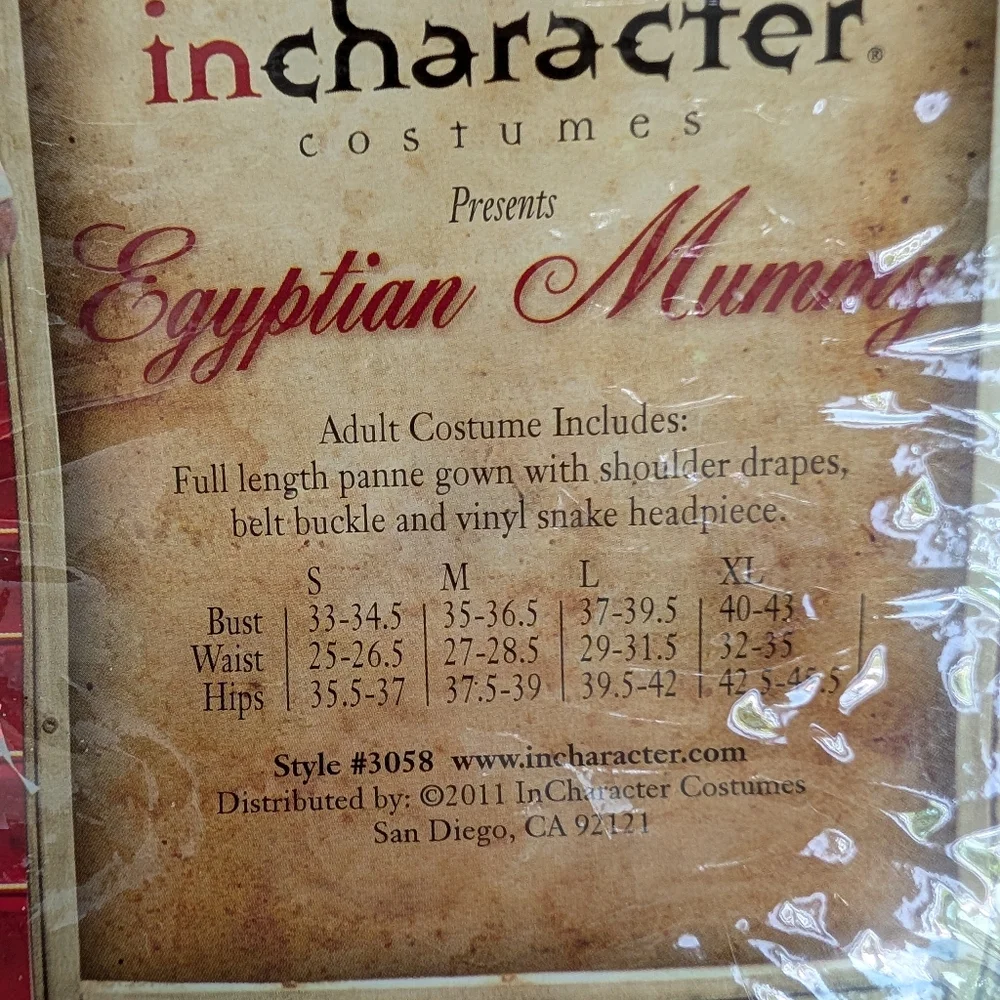 NWOT In Character Egyptian Mummy Size L - Picture 16 of 16